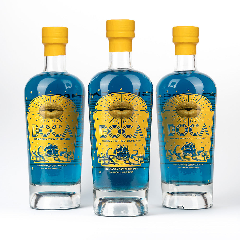 BOCA Handcrafted Blue Gin - Confezione da 3 bottiglie